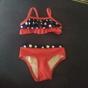 0-3 month patriotic 2 piece bathing suit